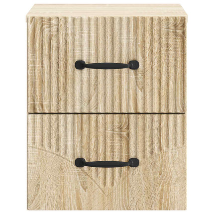 Väggmonterat Sängbord 2 pcs Sonoma-ek 34,5 x 33 x 40 cm