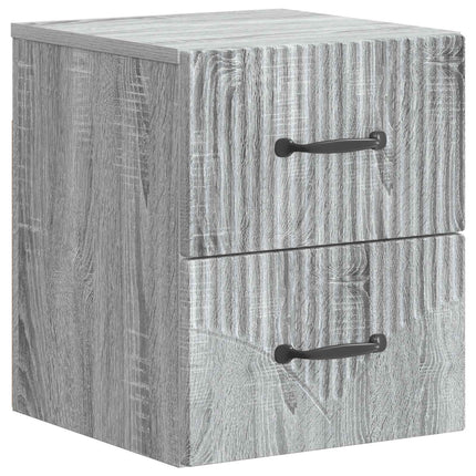 Väggmonterat Sängbord 2 pcs Grå sonoma-ek 34,5 x 33 x 40 cm