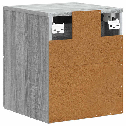 Väggmonterat Sängbord 2 pcs Grå sonoma-ek 34,5 x 33 x 40 cm