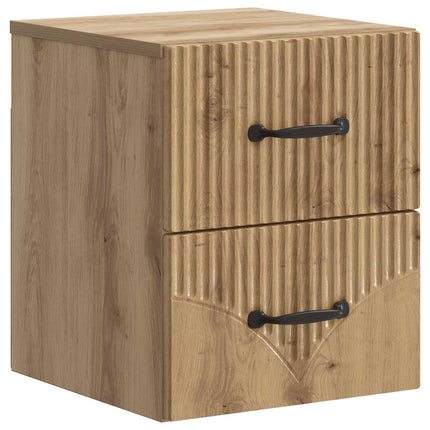 Väggmonterat Sängbord med låda Artisan-ek 34,5 x 33 x 40 cm
