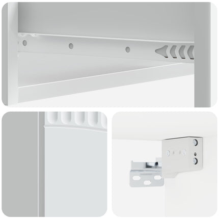 Väggmonterad sidobord Vit 59 x 34,5 x 17 cm Konstruerat trä