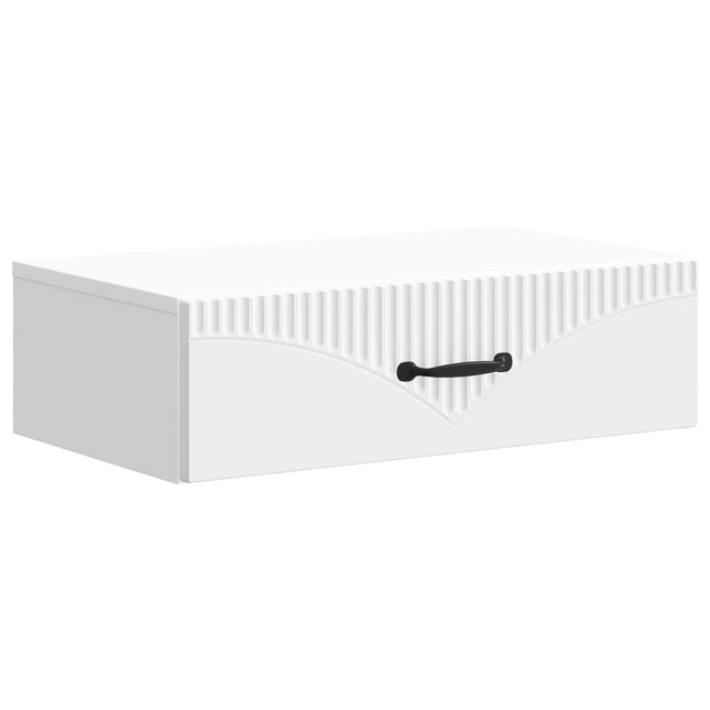 Väggmonterad sidobord Vit 59 x 34,5 x 17 cm Konstruerat trä