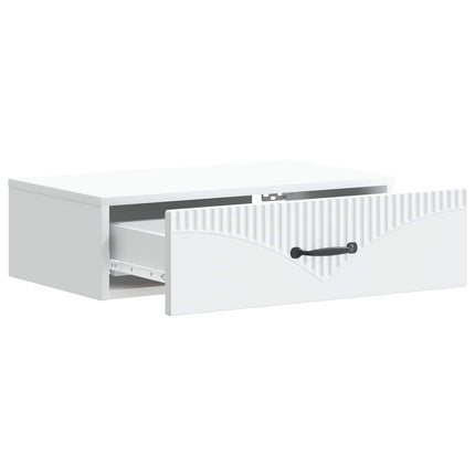 Väggmonterad sidobord Vit 59 x 34,5 x 17 cm Konstruerat trä