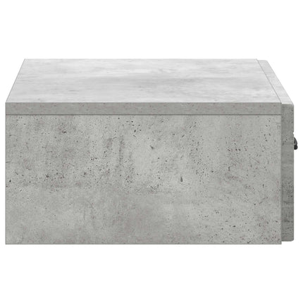 Väggmonterad sidobord Betonggrå 59 x 34,5 x 17 cm