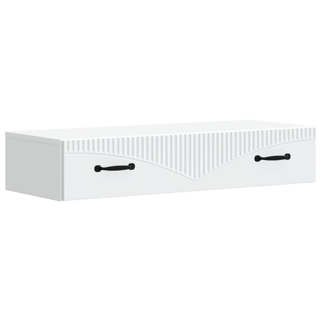 Väggmonterad sidobord Vit 87,5 x 34,5 x 17 cm Konstruerat trä