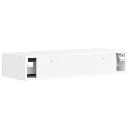 Väggmonterad sidobord Vit 87,5 x 34,5 x 17 cm Konstruerat trä