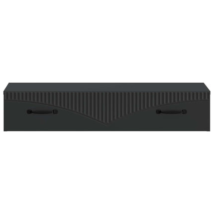 Väggmonterad sidobord Svart 87,5 x 34,5 x 17 cm Konstruerat trä