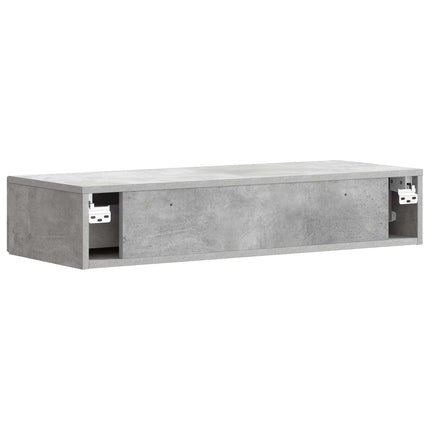 Väggmonterad sidobord Betonggrå 87,5 x 34,5 x 17 cm