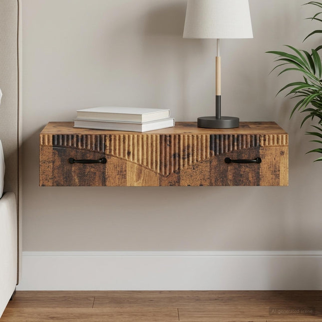 Väggmonterad sidobord 87,5 x 34,5 x 17 cm Konstruerat trä