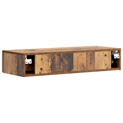 Väggmonterad sidobord Gammalt trä 87,5 x 34,5 x 17 cm