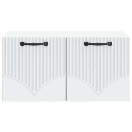 Väggmonterad TV-bänk Vit 59,5 x 41 x 30 cm Konstruerat trä