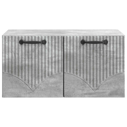 Väggmonterad TV-bänk Väggmonterad Betonggrå 59,5 x 41 x 30 cm