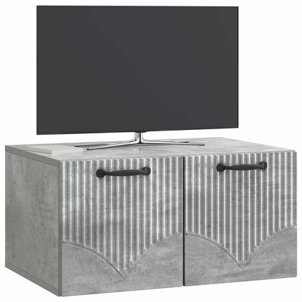 Väggmonterad TV-bänk Väggmonterad Betonggrå 59,5 x 41 x 30 cm
