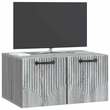 Väggmonterad TV-bänk Grå sonoma-ek 59,5 x 41 x 30 cm