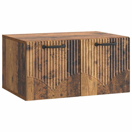 Väggmonterad TV-bänk Gammalt trä 59,5 x 41 x 30 cm