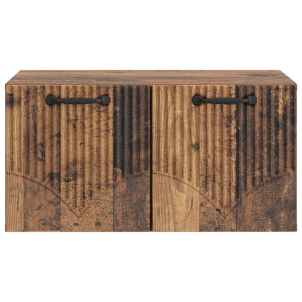 Väggmonterad TV-bänk Gammalt trä 59,5 x 41 x 30 cm