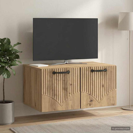 Väggmonterad TV-bänk 59,5 x 41 x 30 cm Artisan-ek
