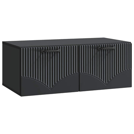 Väggmonterad TV-bänk Svart 78,5 x 41 x 30 cm Konstruerat trä