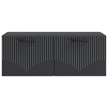 Väggmonterad TV-bänk Svart 78,5 x 41 x 30 cm Konstruerat trä
