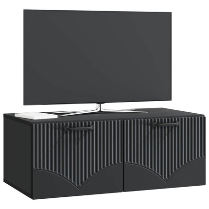 Väggmonterad TV-bänk Svart 78,5 x 41 x 30 cm Konstruerat trä