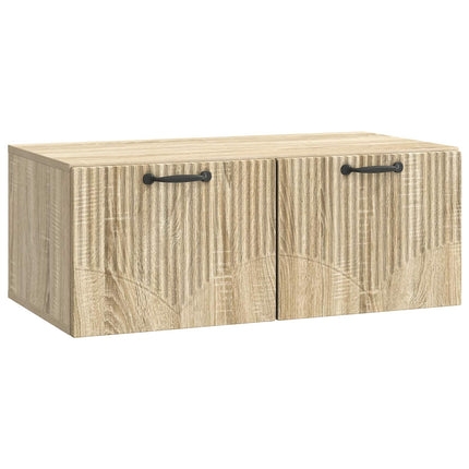 Väggmonterad TV-bänk Väggmonterad Sonoma-ek 78,5 x 41 x 30 cm
