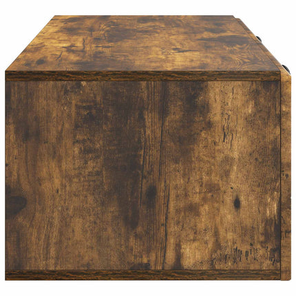 Väggmonterad TV-bänk Rökt ek 78,5 x 41 x 30 cm Konstruerat trä