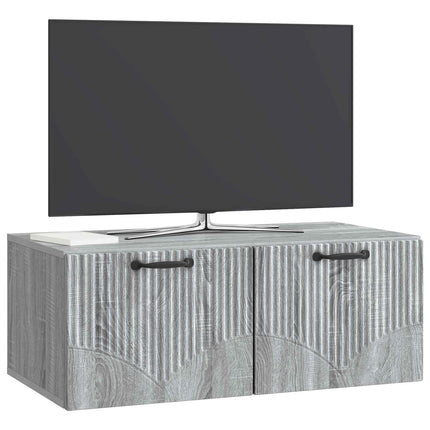 Väggmonterad TV-bänk Grå sonoma-ek 78,5 x 41 x 30 cm