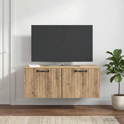 Väggmonterad TV-bänk 78,5 x 41 x 30 cm Artisan-ek