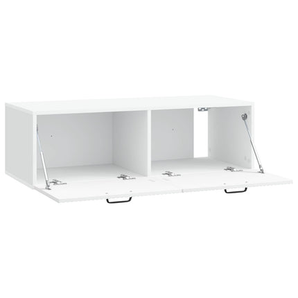 Väggmonterad TV-bänk Vit 98 x 41 x 30 cm Konstruerat trä