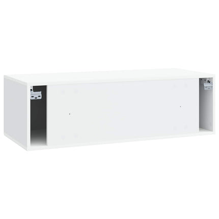Väggmonterad TV-bänk Vit 98 x 41 x 30 cm Konstruerat trä