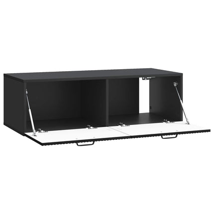 Väggmonterad TV-bänk Svart 98 x 41 x 30 cm Konstruerat trä