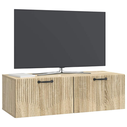 Väggmonterad TV-bänk Sonoma-ek 98 x 41 x 30 cm Konstruerat trä