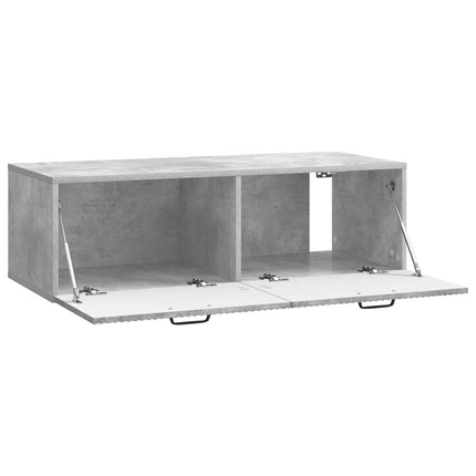 Väggmonterad TV-bänk Betonggrå 98 x 41 x 30 cm Konstruerat trä