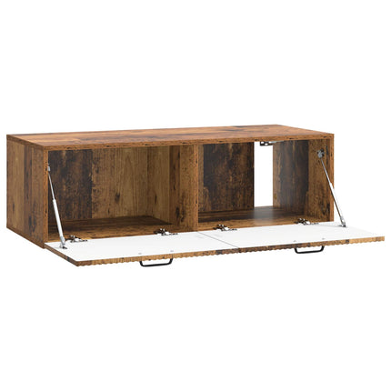 Väggmonterad TV-bänk Gammalt trä 98 x 41 x 30 cm