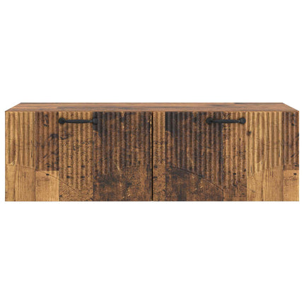 Väggmonterad TV-bänk Gammalt trä 98 x 41 x 30 cm