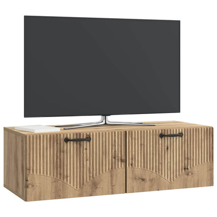 Väggmonterad TV-bänk Artisan-ek 98 x 41 x 30 cm Konstruerat trä