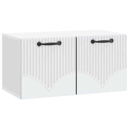 Väggmonterad TV-bänk Vit 59,5 x 31 x 30 cm Konstruerat trä