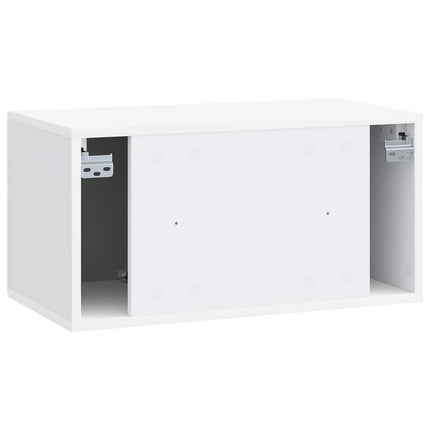 Väggmonterad TV-bänk Vit 59,5 x 31 x 30 cm Konstruerat trä