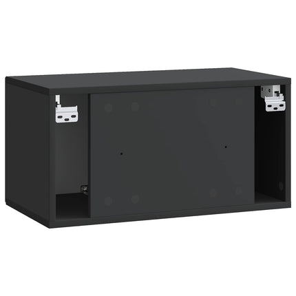 Väggmonterad TV-bänk Svart 59,5 x 31 x 30 cm Konstruerat trä