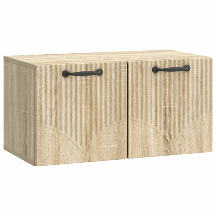 Väggmonterad TV-bänk Väggmonterad Sonoma-ek 59,5 x 31 x 30 cm