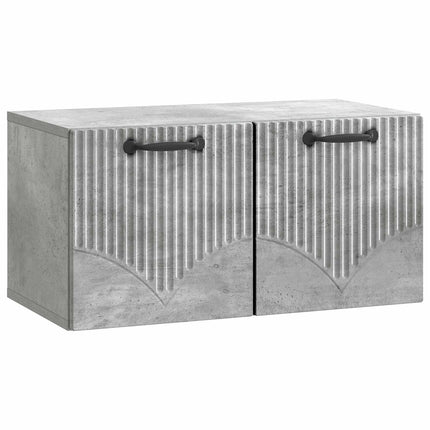 Väggmonterad TV-bänk Väggmonterad Betonggrå 59,5 x 31 x 30 cm