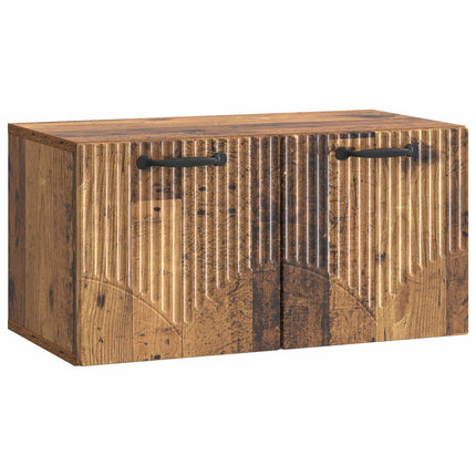 Väggmonterad TV-bänk Gammalt trä 59,5 x 31 x 30 cm