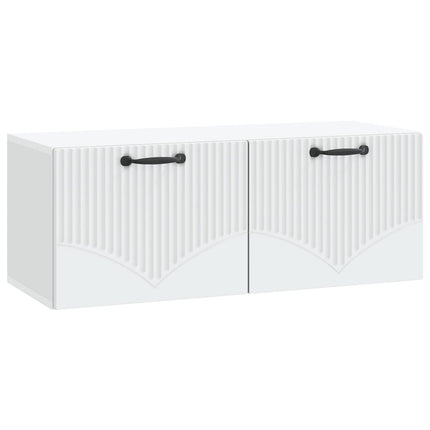 Väggmonterad TV-bänk Vit 78,5 x 31 x 30 cm Konstruerat trä