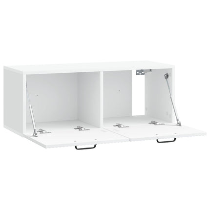 Väggmonterad TV-bänk Vit 78,5 x 31 x 30 cm Konstruerat trä