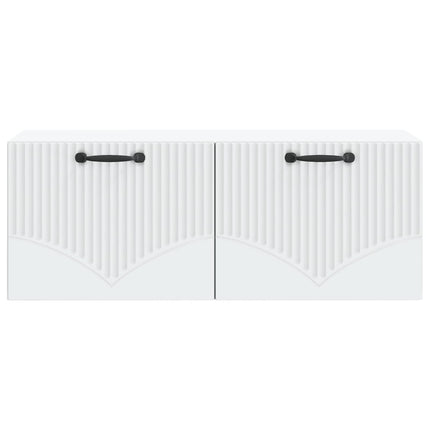 Väggmonterad TV-bänk Vit 78,5 x 31 x 30 cm Konstruerat trä