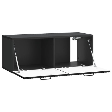 Väggmonterad TV-bänk Svart 78,5 x 31 x 30 cm Konstruerat trä