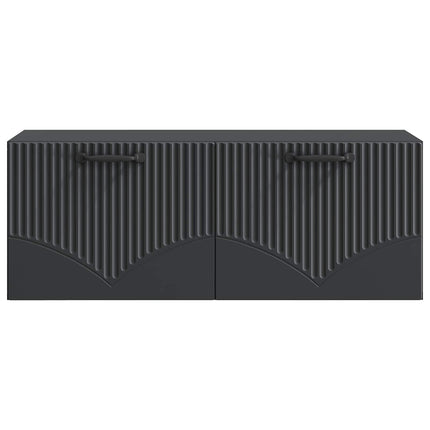 Väggmonterad TV-bänk Svart 78,5 x 31 x 30 cm Konstruerat trä