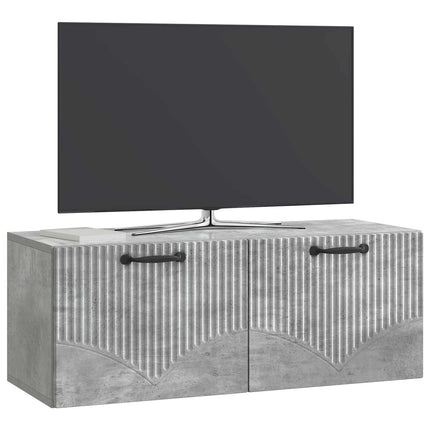 Väggmonterad TV-bänk Väggmonterad Betonggrå 78,5 x 31 x 30 cm
