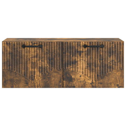 Väggmonterad TV-bänk Rökt ek 78,5 x 31 x 30 cm Konstruerat trä