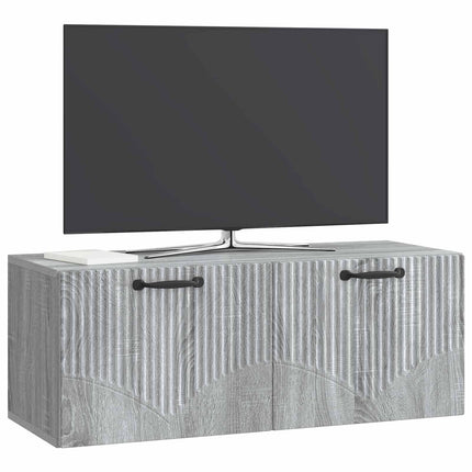 Väggmonterad TV-bänk Grå sonoma-ek 78,5 x 31 x 30 cm